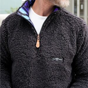 USA Palm Reversible 1/4 Sherpa Pullover Size Men’s Small